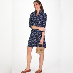 Duffield Lane Victoria Tunic Dress In Navy Grove Size S NWT